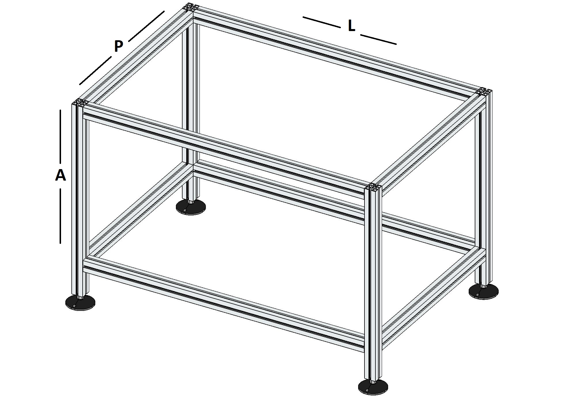 struttura tavolo 80x120